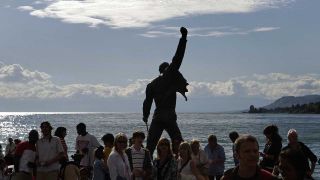 The Freddie Mercury statue at Lake Geneva, Montreux, Switzerland 