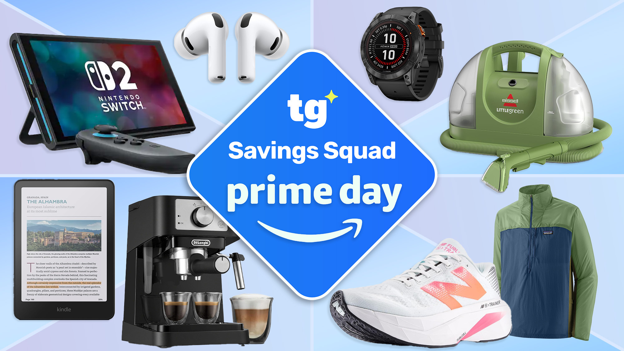 Collage of items on sale for Prime Day