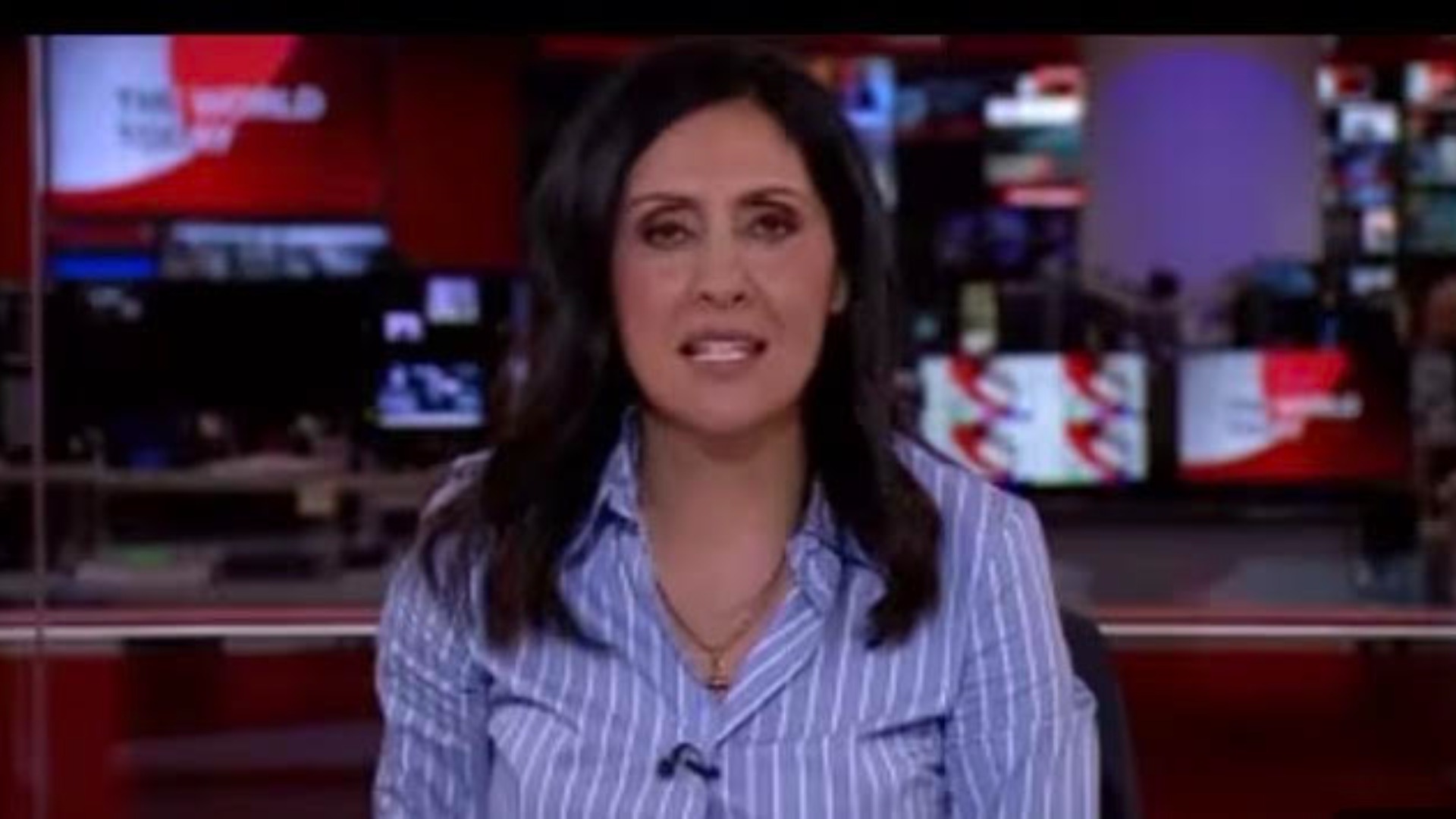 Maryam Moshiri presenting BBC News