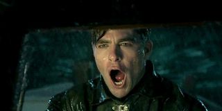 chris pine yelling in the rain The Finest Hours