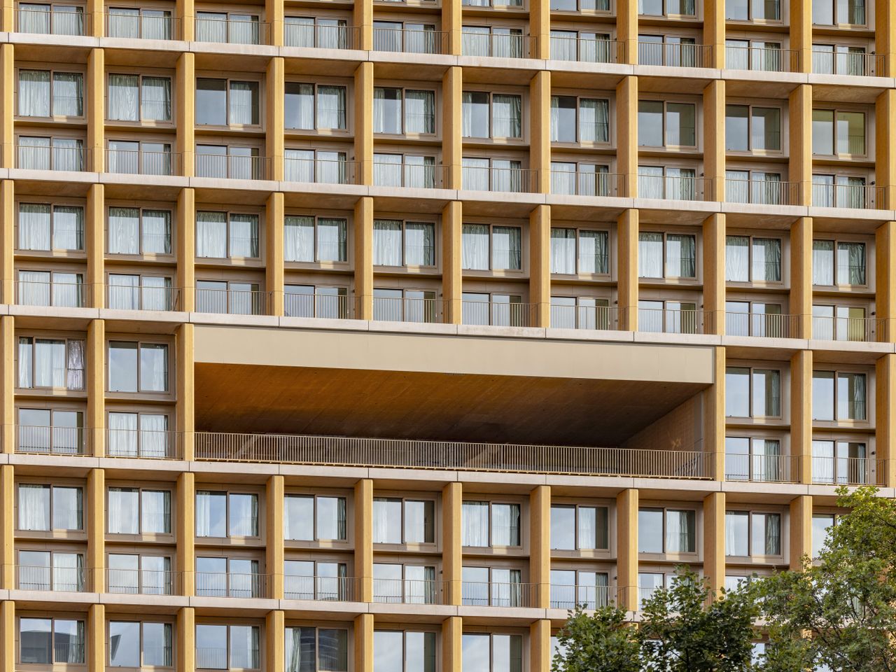 wood up a timber tower in paris by lan, the contemporary wood architecture example&#039;s facade gridded facade