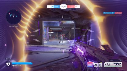 Shooting through a portal in Splitgate 2