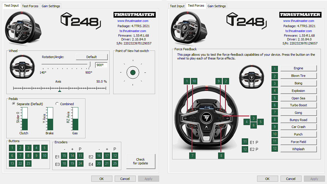 Thrustmaster T248X driver software