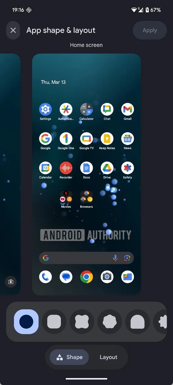 Android 16 icon shape customization feature