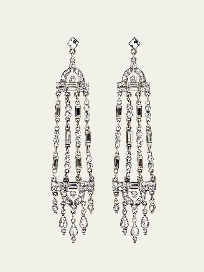 Ben-Amun, Multi-Strand Crystal Drop Earrings