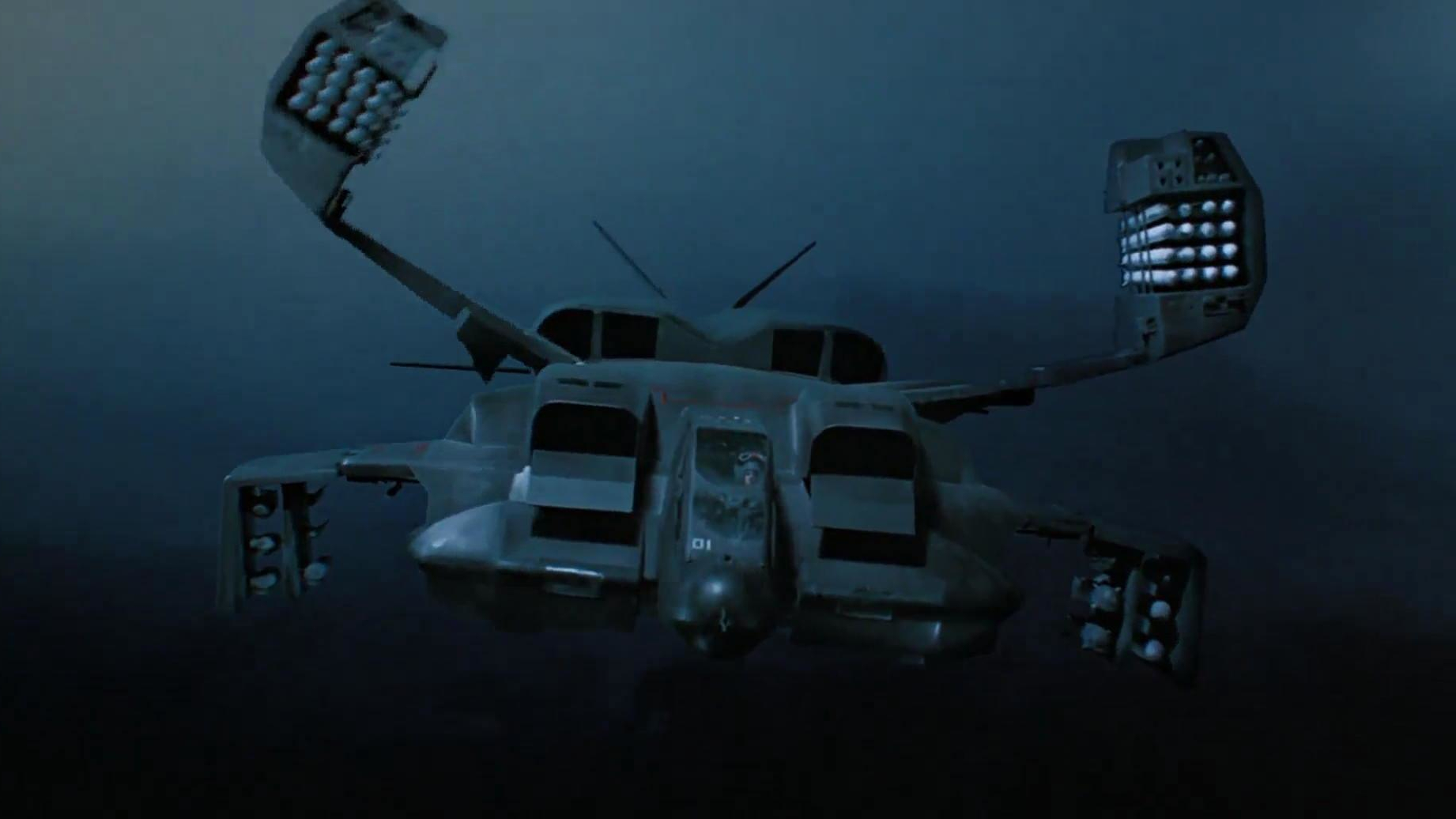 Screenshot from the 1986 sci-fi movie 