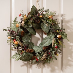 Artificial Autumnal Acorns &amp;amp; Toadstool Wreath