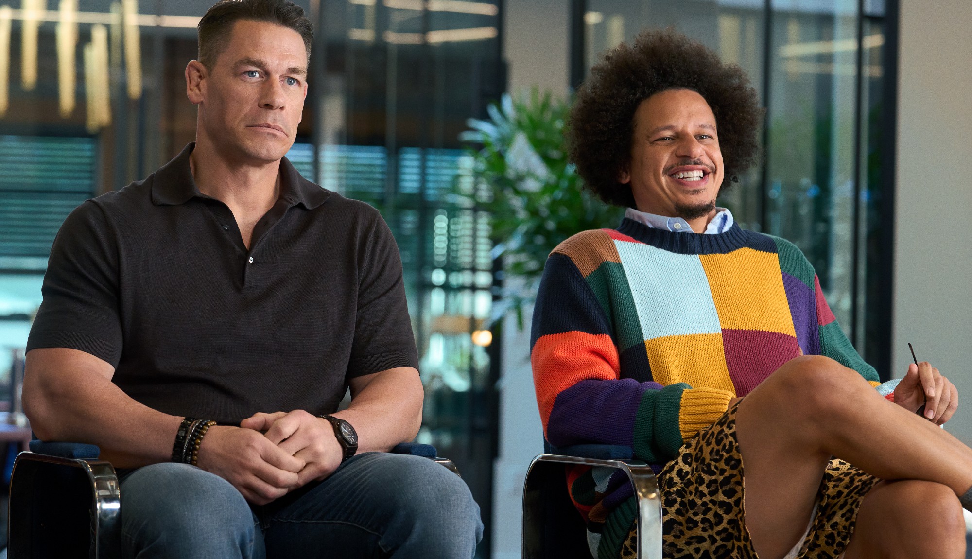 John Cena as Rudd and Eric Andre as Marcus in Little Brother on Netflix