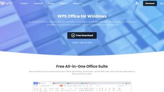 WPS Office Free website screenshot