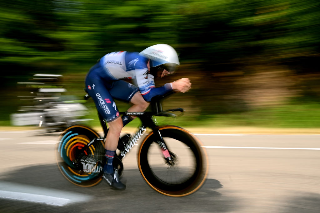 Remi Cavagna during the 2023 Criterium du Dauphiné stage 4 TT