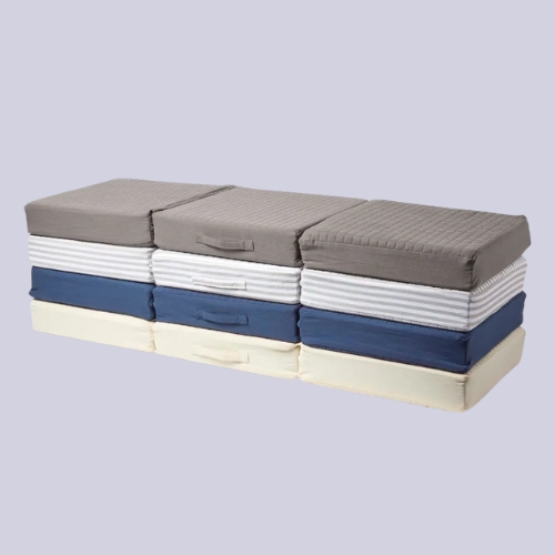 Homescapes, Cream Cotton Orthopaedic Foam 3 Seater Booster Cushion