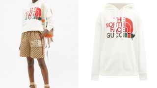 Gucci x The North Face Logo-Print Hooded Sweatshirt