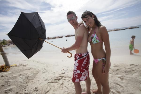Jurgen Van Den Broeck and girlfriend Barbara in Curacao.