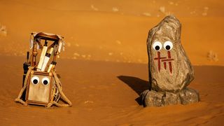 Two magical rocks with googly eyes from the Where Winds Meet Hexi Expansion preview livestream.