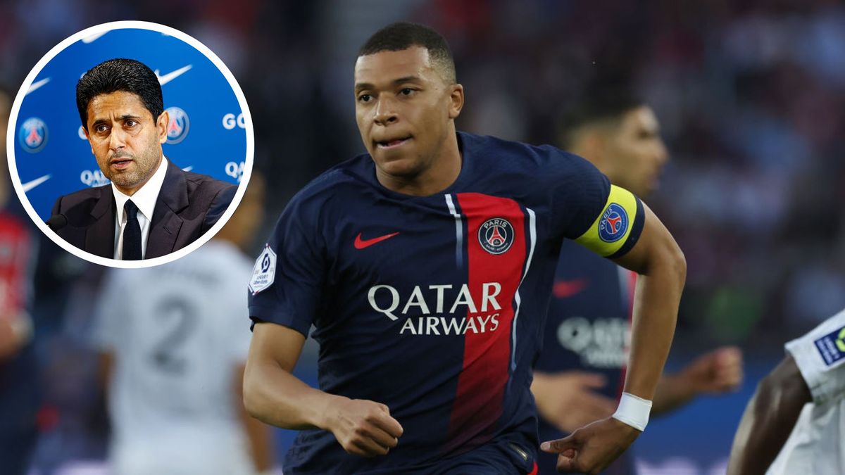  Kylian Mbappe of Paris Saint-Germain is seen in action during the Ligue 1 match between Paris Saint-Germain and Clermont Foot at Parc des Princes on June 03, 2023 in Paris, France. 