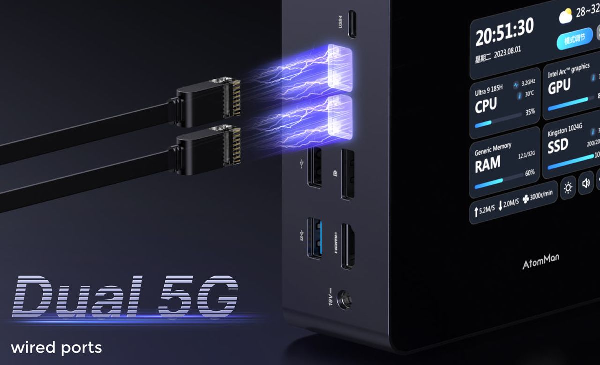 MinisForum AtomMan X7 Ti touchscreen mini PC comes packing an
