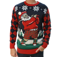 Ugly Christmas Sweater With Golfing Santa | Available at Walmart
Now $59.99