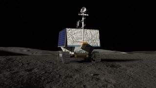 An artist's depiction of the VIPER moon spacecraft.
