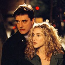 Sarah Jessica Parker and Chris Noth filming Sex and the City