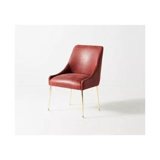 red leather office or dining chair