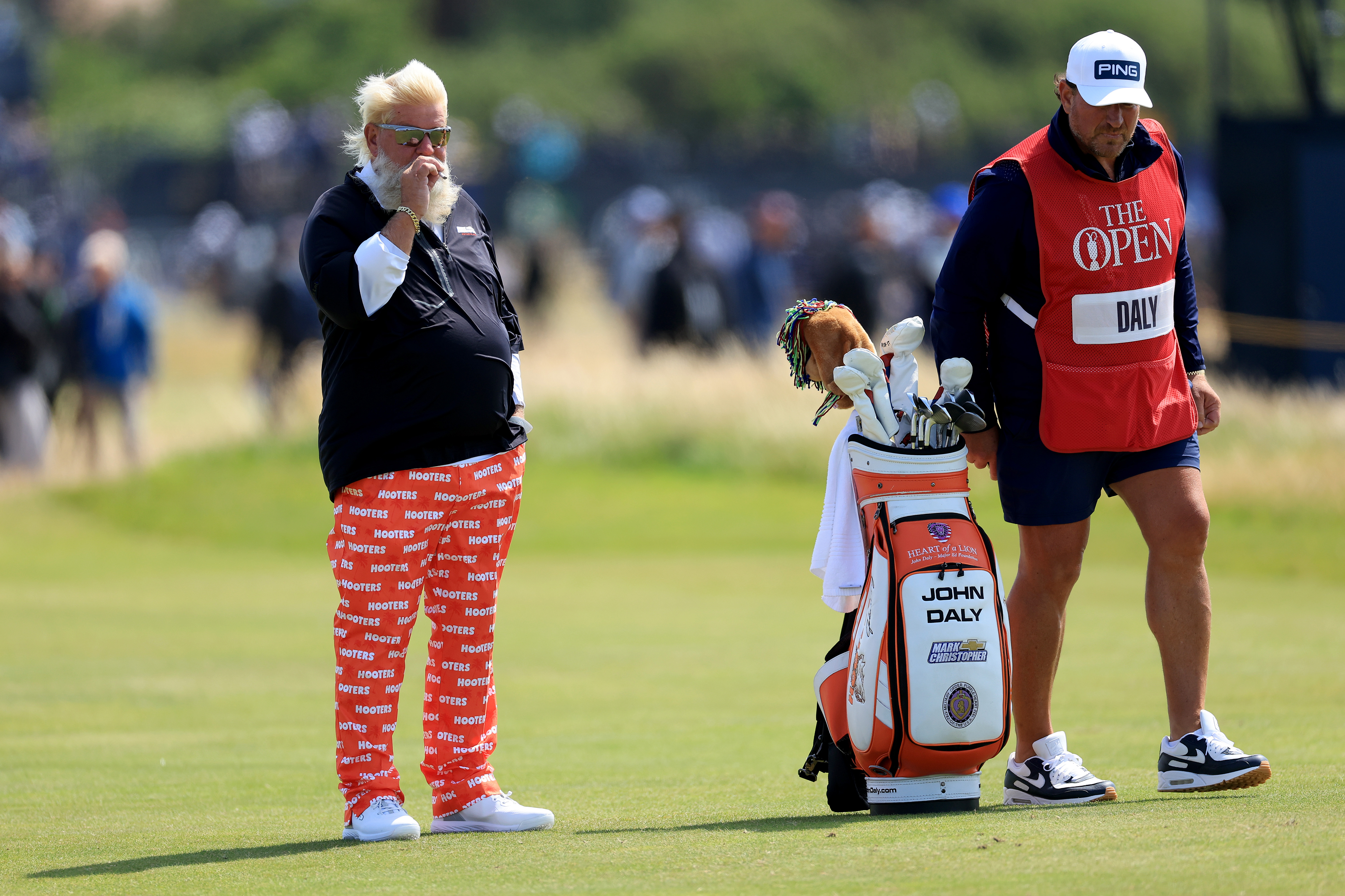 John Daly talks through a shot at The Open