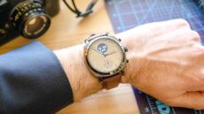 Pininfarina Senso hybrid smartwatch on a person's wrist