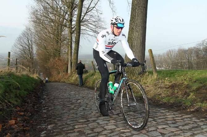 Ian Stannard (Team Sky) powers up the Koppenberg
