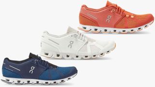 On Cloud shoes in three colors, winners of Best Shoes for Walking at the Fit&Well Awards