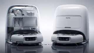 Still from teaser trailer for DJI Romo robot vacuum