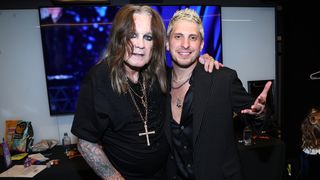  Ozzy Osbourne and Andrew Watt attend the 2024 Rock & Roll Hall Of Fame Induction Ceremony streaming on Disney+ at Rocket Mortgage Fieldhouse on October 19, 2024 in Cleveland, Ohio