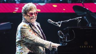  Elton John performs during the Farewell Yellow Brick Road Tour at Smoothie King Center on January 19, 2022 in New Orleans, Louisiana