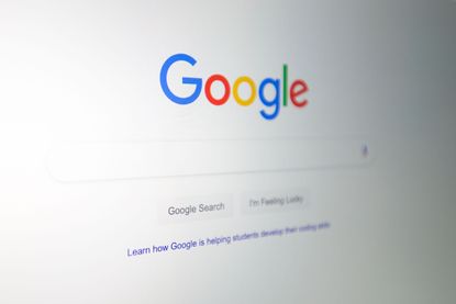 The Google logo on a screen