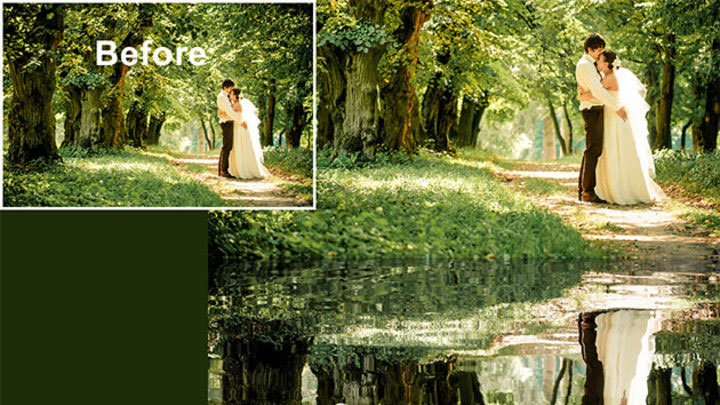 Married couple in forest