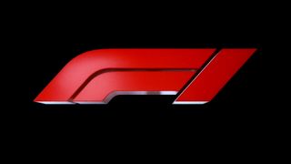 Black background with red F1 written in embossed-looking type resembling a racing car