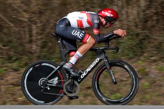 GIEN FRANCE MARCH 09 Brandon Mcnulty of United States and UAE Team Emirates during the 79th Paris Nice 2021 Stage 3 a 144km Individual Time Trial stage from Gien to Gien 147m ITT ParisNice on March 09 2021 in Gien France Photo by Bas CzerwinskiGetty Images