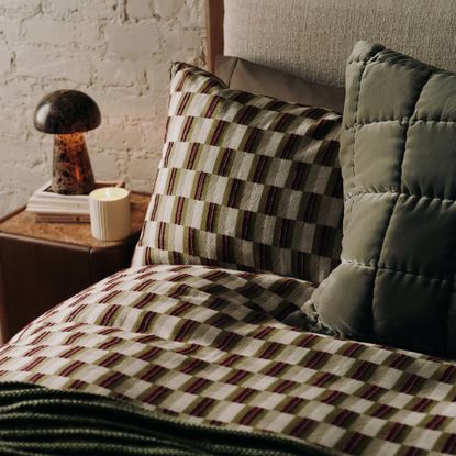 M&S checkerboard duvet cover set