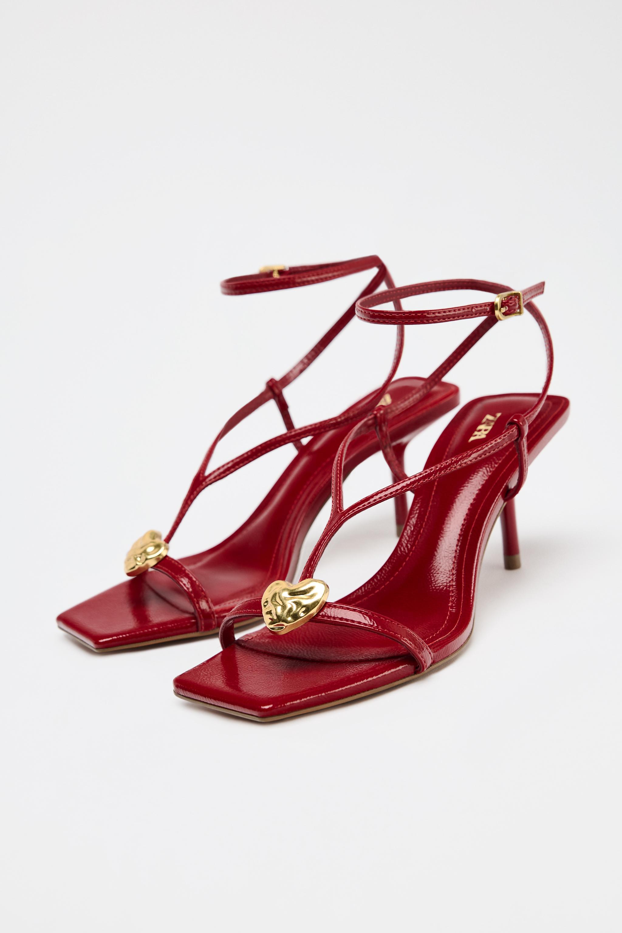 Heeled Sandals With Metal Detail