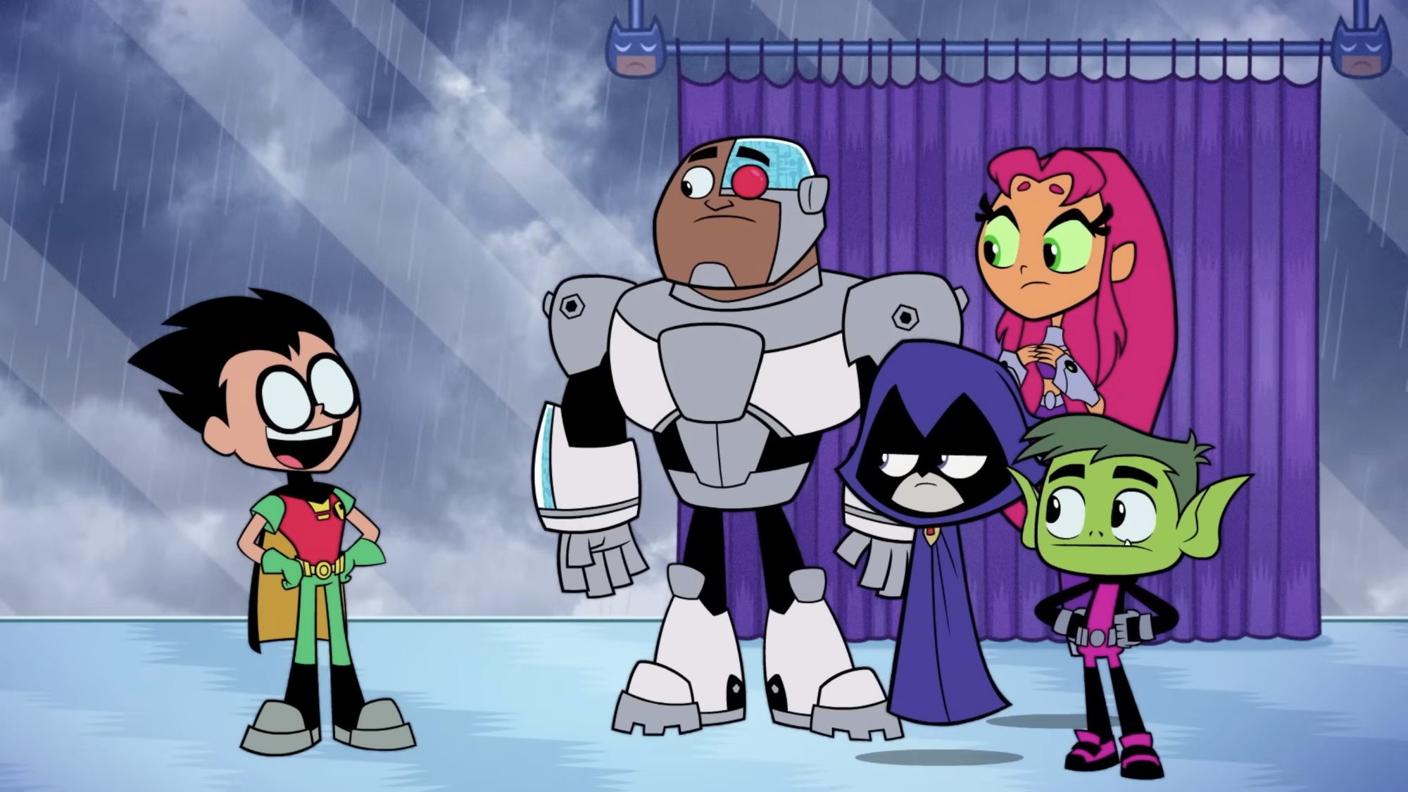 The Titans talk in Teen Titans Go!