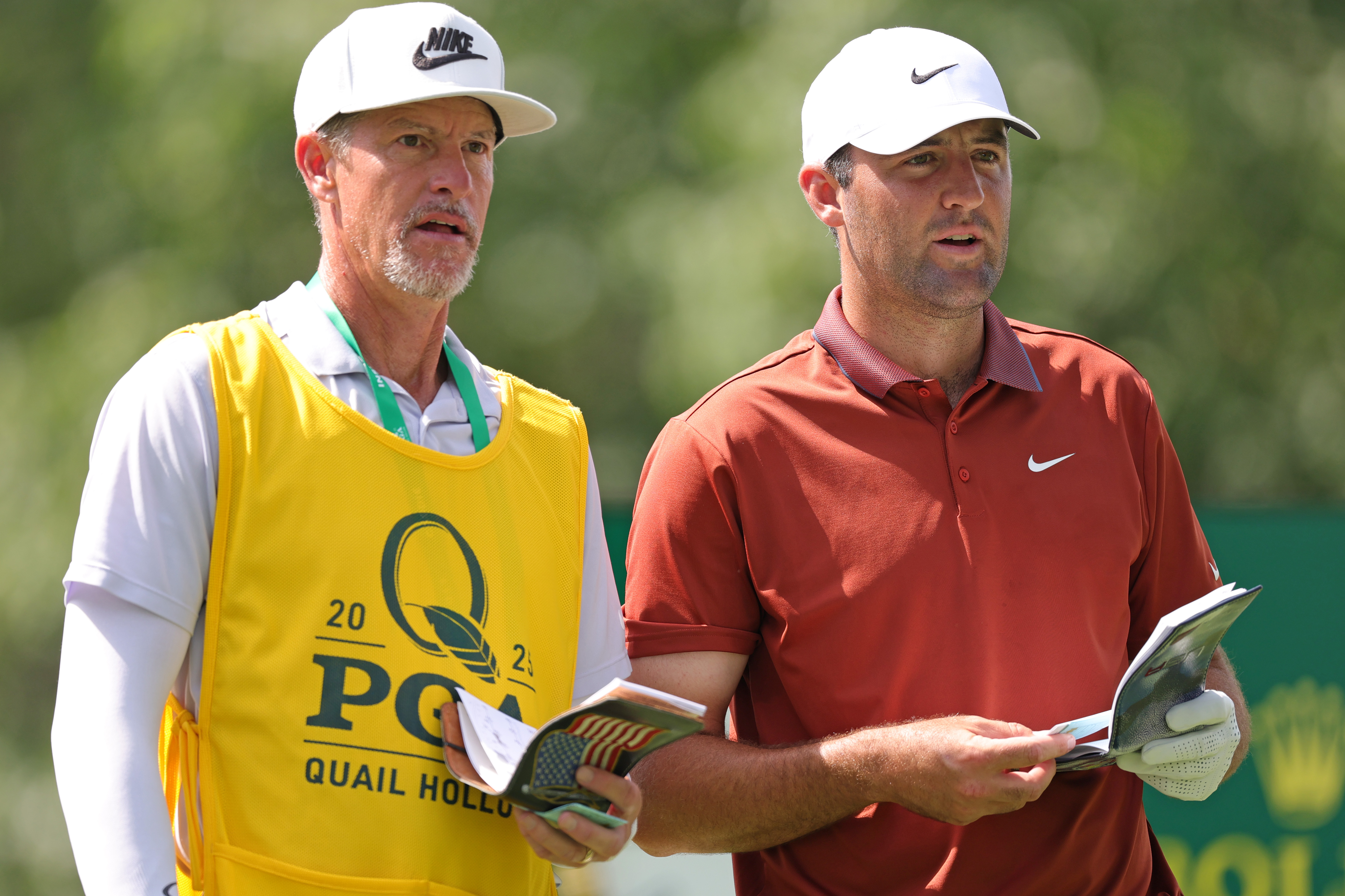 Caddie Ted Scott with World No.1 golfer Scottie Scheffler