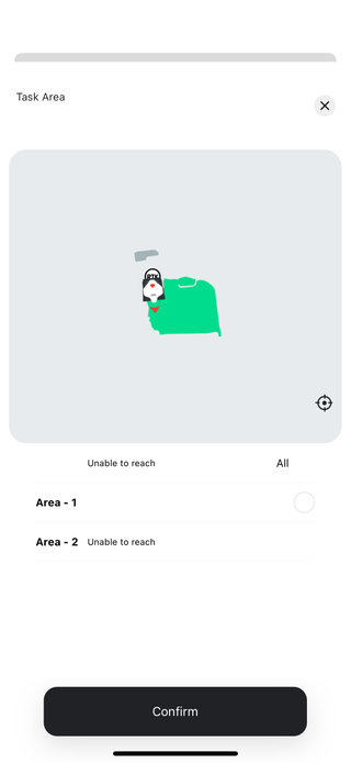 map from App of robot mower