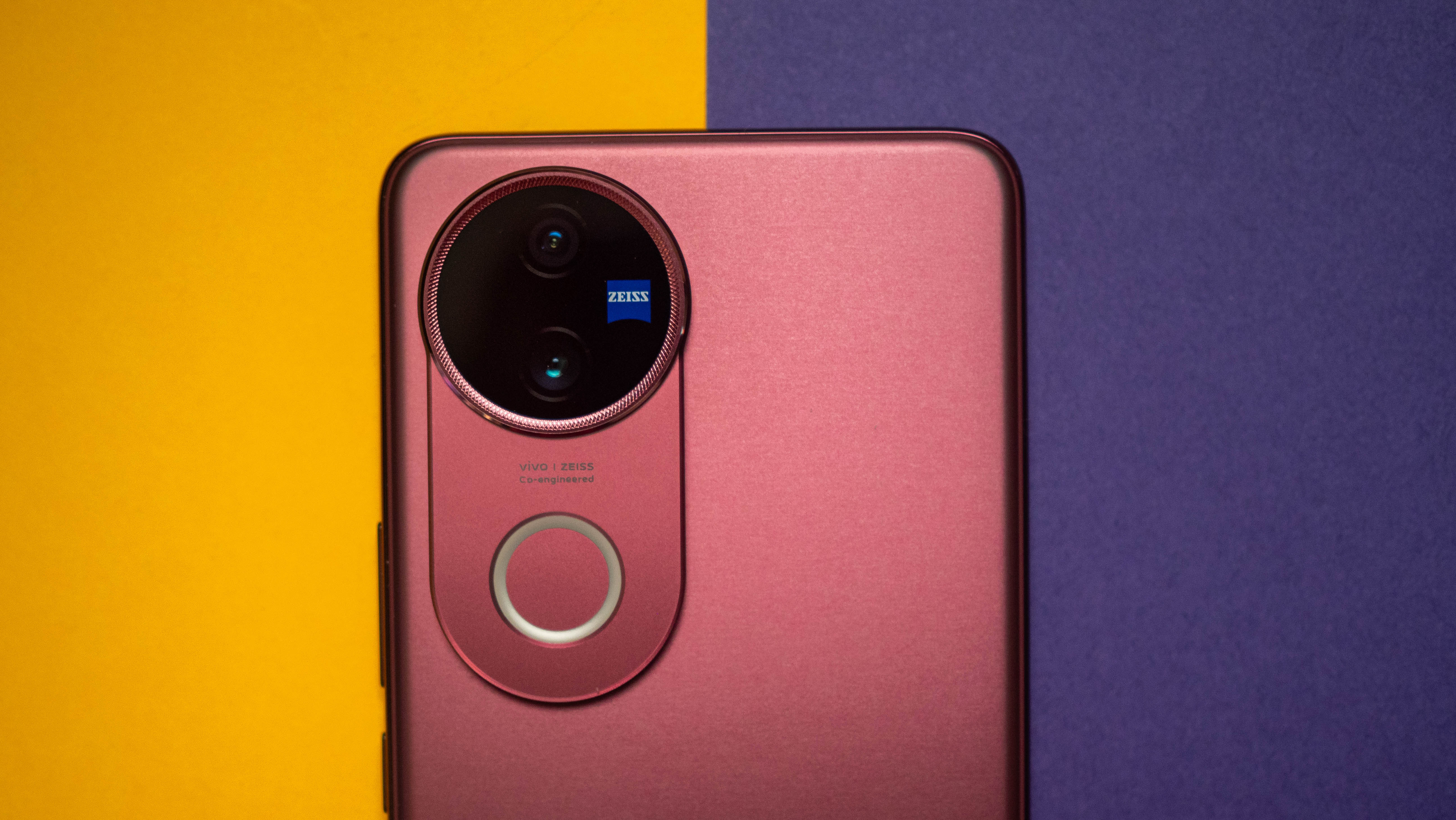 Vivo V50 against colorful background