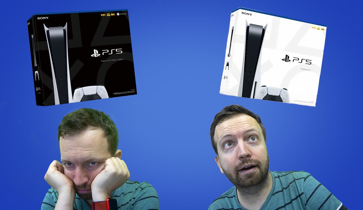 PS5 restock Walmart Digital console upgraded to Disc with Matt Swider posing