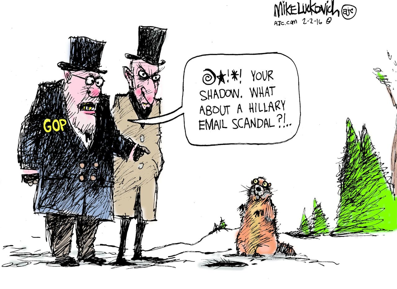 Editorial Cartoon U.S. Groundhog Decision 2016