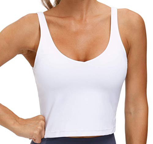 The Gym People Womens Medium Support Longline Sport Bra Wirefree Padded Top