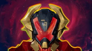 X-Tron outlined in gold and red