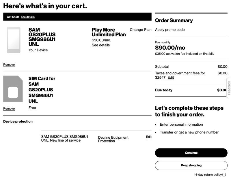 Verizon BYOD cart