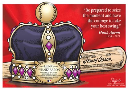 Editorial Cartoon U.S. RIP Hank Aaron