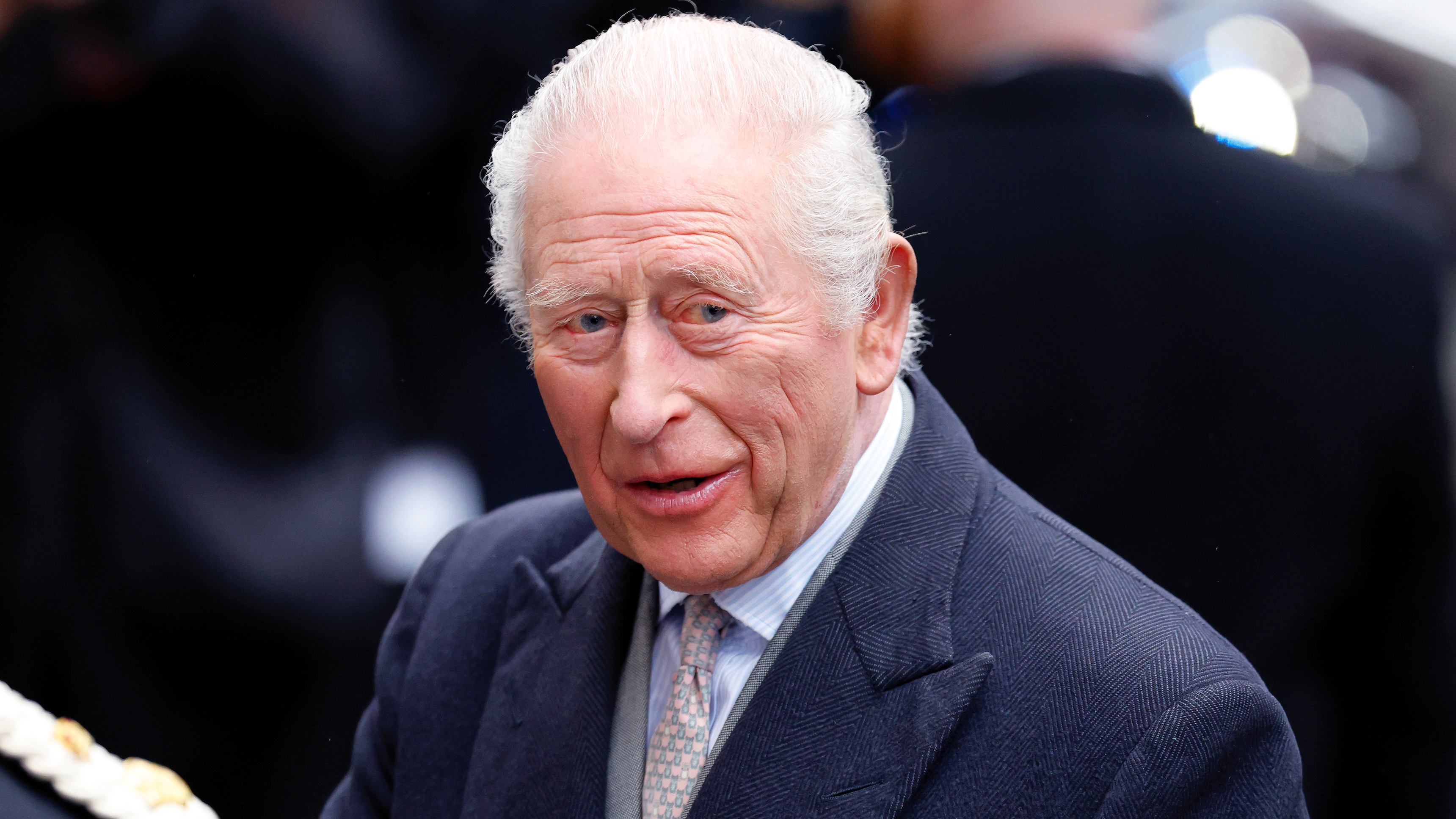 King Charles III attends the first day of London Fashion Week at NEWGEN 180 The Strand on February 19, 2026