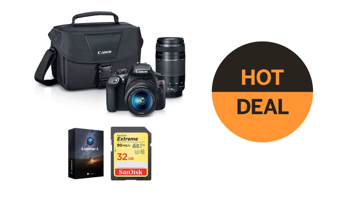 Save $350 on Canon EOS Rebel T6 with 18-55mm and 75-300mm lenses kit!