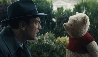 Christopher Robin Ewan McGregor Christopher and Pooh in the park